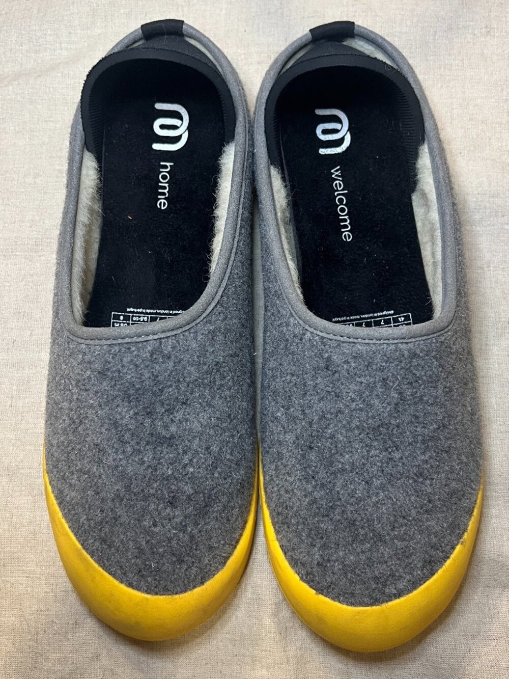 Mahabis Gray Comfort Wool Convertible Slippers US Men's 8 / Women's 9.5 / EU 41